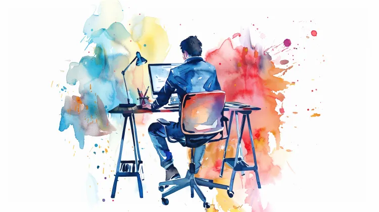 Creator Hub - Man Creating on a Desk